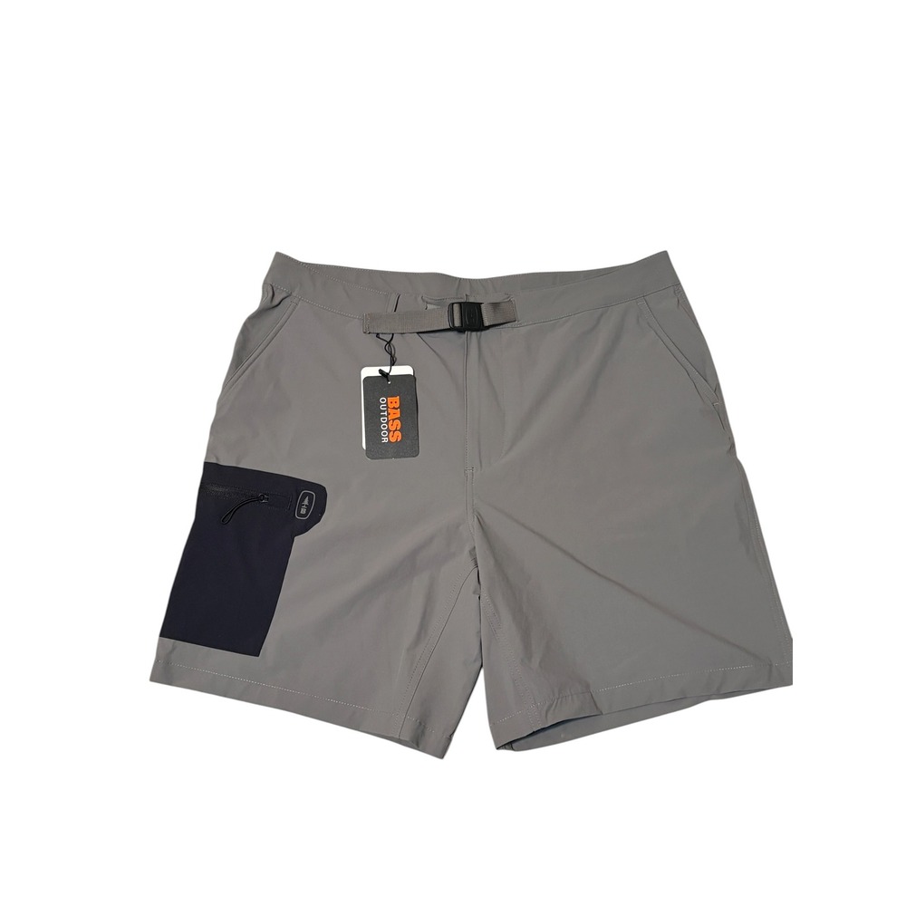 Bass Outdoor Mens Gargoyle Gray B-Cool Hiking Cargo Shorts Size L BA42S133 NWT